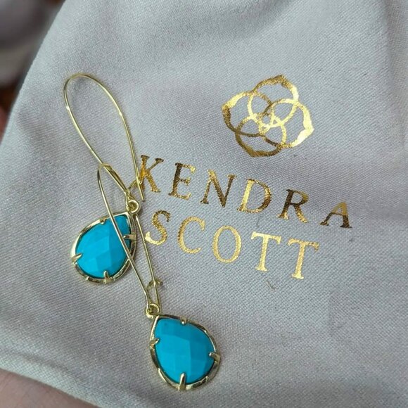 Kendra Scott Jewelry - Kendra scott long hook dee turquoise earrings